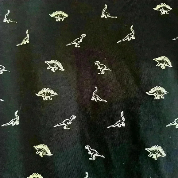 Dinosaur pattern novelty graphic tee Navy/white Men’s L Bronto/T-Rex/ stego - Picture 7 of 8